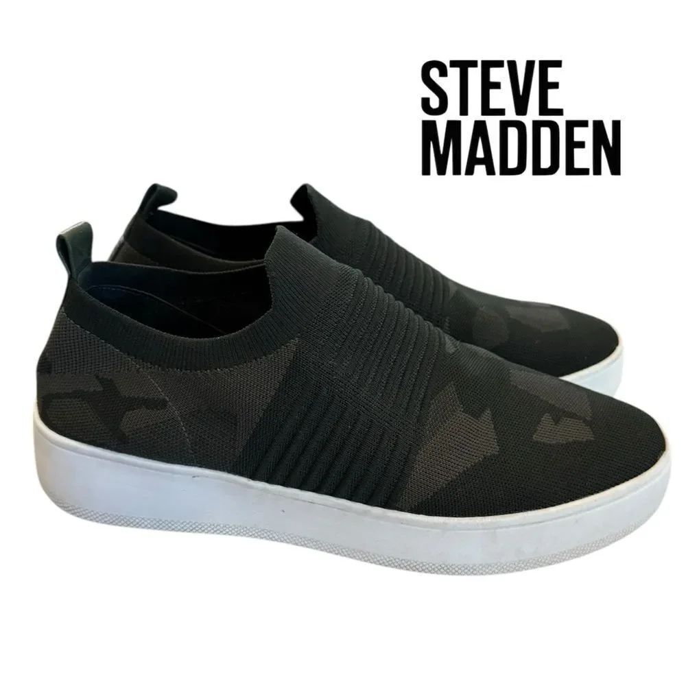 Steve Madden Beale Women's Camo Platform Slip-on Sneakers 10